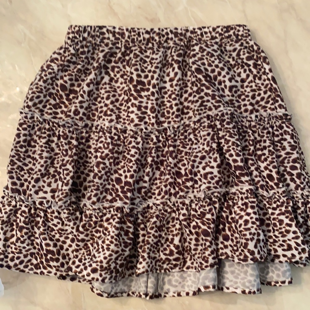 Cheetah print skirt from SHEIN